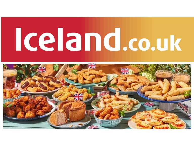 Jubilee Party Food Bundle - 10 Pack of Party food (Over 50 packs to choose from) + 2 Drinks - £15 @ Iceland