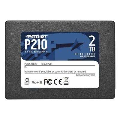 2TB - Patriot P210 SATA SSD - 520MB/s, 3D TLC - £85.98 UK Mainland @ ebuyer / ebay