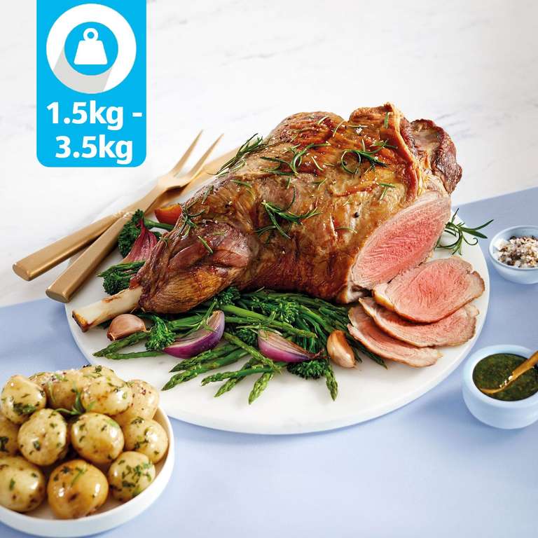 Ashfields UK Whole Leg Of Lamb Typically 2.5kg Equivalent to £6.49 Per kg