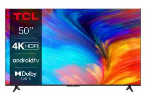 TCL 50P639K 50-inch 4K Smart TV, Ultra HD, Powered by Android TV, Bezeless design (Freeview Play)