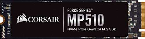 480GB - Corsair MP510, Force Series, M.2 NVMe M.2 2280 PCIe Gen3 x4 SSD up to 3,480/2000MB/s TLC /Dram Cache - £22.98 @ Amazon
