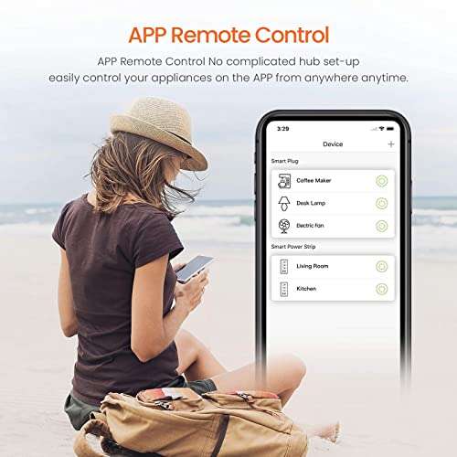 Tenda SP3 Smart Plug, WiFi Plug Works with Alexa & Google Home, Wireless Remote Control Timer Plug, No Hub Required - 2 Pack £8.11 @ Amazon