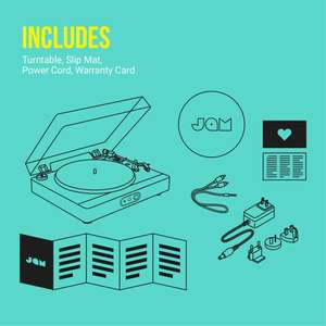 Jam Sound Stream+ Black Bluetooth Turntable (HMV Exclusive) - £99.99