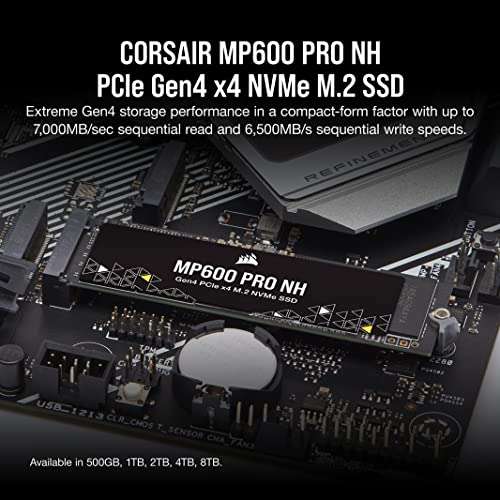 Corsair MP600 Pro NH 2TB Gen4 NVMe M.2 SSD - TLC NAND