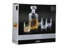 BarCraft BCDECSET Cut-Glass Whisky Decanter and Tumbler Set in Gift Box (5 Pieces), Kristall - £9.99 @ Amazon