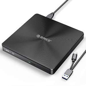 ORICO External DVD/CD Drive Portable USB 3.0 Type-C CD/DVD +/-RW W/code, Sold By Sold by ORICO Official Store|FBA