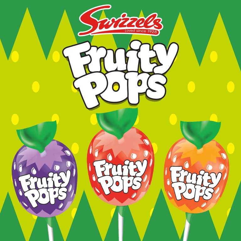 Swizzels Fruity Pops Dispenser Box, Vegan Friendly Sweets, (100 Lollipops per Box) £4.25/£4.50 subscribe and save