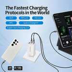 SUMVISION 65W USB C Compact Wall Fast Charger Plug Adapter 3 Port GaN PD PPS - £19.79 with voucher - E Global FBA
