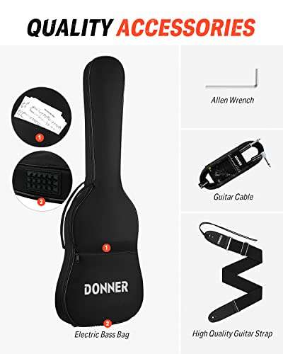 Donner DP-124 Sunburst LP style Electric Guitar @ xutuo-eu / FBA