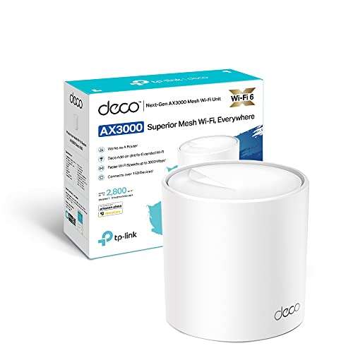 TP-Link Deco X60 AX3000 Whole Home Mesh Wi-Fi 6 System - £99.99 @ Amazon