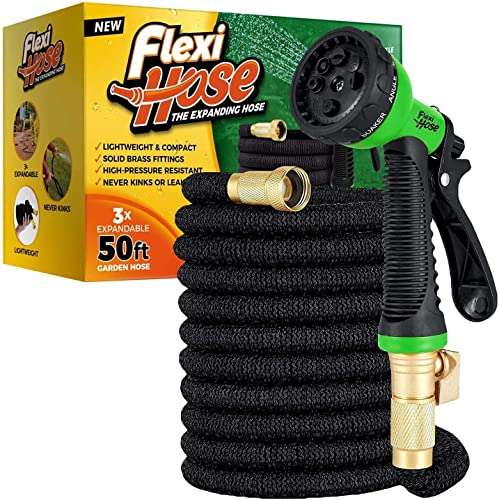 Flexi Hose Upgraded Expandable Garden Hose Pipe + 8 Function Spray Gun Nozzle £13.99 - Sold by I-Innovate / Fulfilled By Amazon