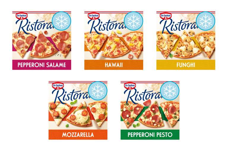 Dr Oetker Ristorante Pizza (Mozzerella / Funghi / Hawaii / Salame / Pesto - Clubcard Price)