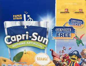 Capri-sun Orange Drinks - 4 Pack (Includes BOGOF Legoland Tickets) for £1.25 @ Co-op Gorsehill