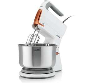 BREVILLE HeatSoft 2 in 1 VFM029 Stand Mixer - White & Stainless Steel ( 400w / Integrated hot air blower for melting )