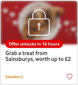 £2 treat at Sainsbury's via VeryMe - Friday 22nd September - can be used in-store or online (exceptions apply) - first 50,000 people