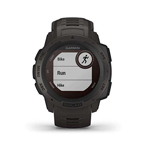 Garmin Instinct Solar, Solar-powered Rugged Outdoor Smartwatch, Built-in Sports Apps and Health Monitoring, Graphite £160.19 at Amazon