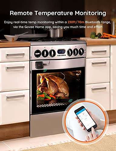 Govee Bluetooth Digital Food Thermometer with Probe with 70m Wireless Control £9.65 delivered using voucher @ Govee UK / Amazon
