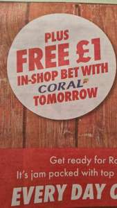 £1 Bet for Tuesday's Royal Ascot, 14th, @Coral. Coupon in The Sun.