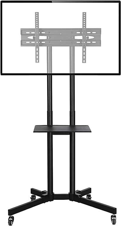 Yaheetech Mobile Height Adjustable TV Stand on Wheels for 32”-75” TVs W/Voucher - Sold by Yaheetech UK