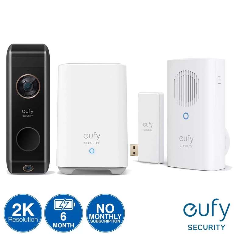 eufy 2K Dual Cam Video Battery Doorbell with Homebase 2 and Chime £219.99 @ Costco