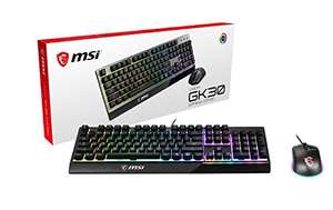 MSI VIGOR GK30 COMBO Gaming Keyboard (UK Layout) + Gaming Mouse Bundle - Black Only