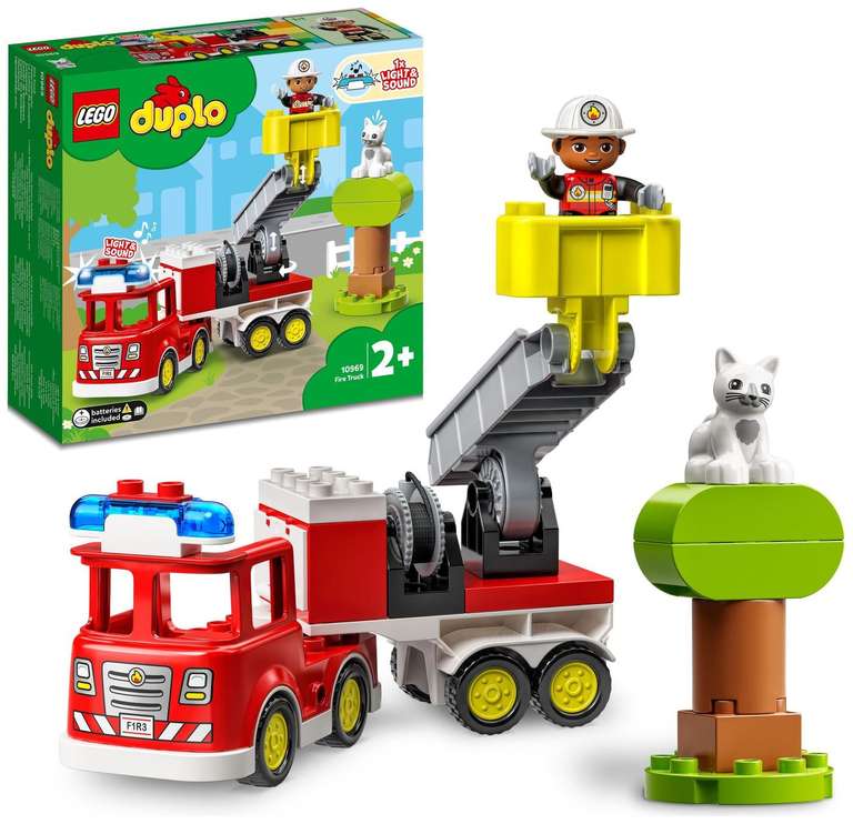 LEGO DUPLO Town Fire Engine Toy for 2 Year Olds 10969 £16.50 Click & Collect @ Argos