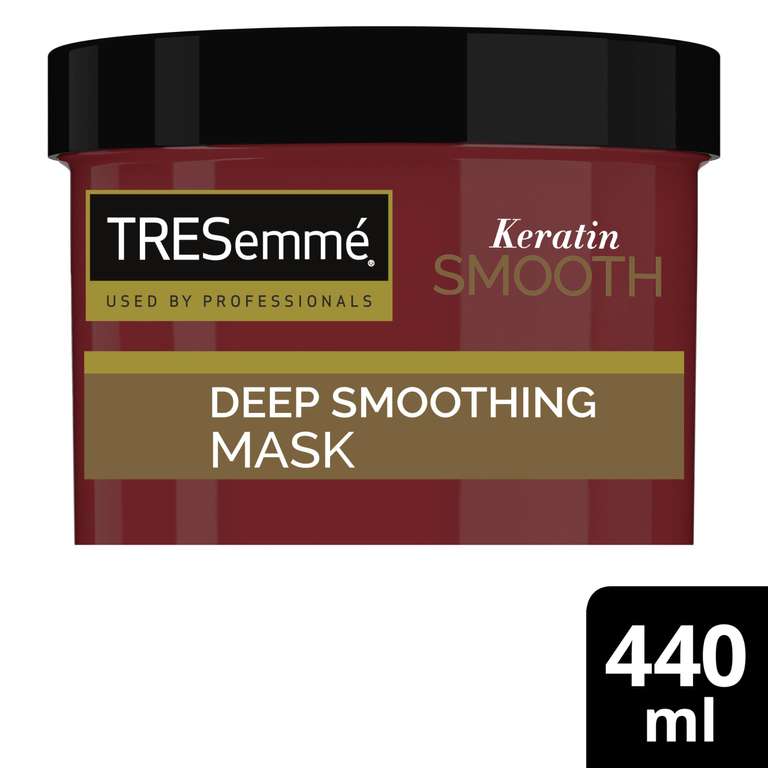 TRESemmé Keratin Smooth Deep Smoothing Mask rinse-out hair treatment, hydrolysed keratin for soft, shiny, frizz-free hair 440ml - £2.85 S&S