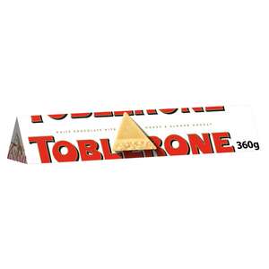 Toblerone White Chocolate Large Bar 360g - Nectar Price