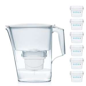 Aqua Optima Liscia Water Jug, 2.5 litres, with 6 x 30-Day Evolve+ Filters - £15.64 @ Amazon