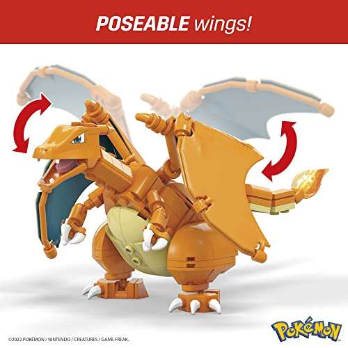 MEGA Pokémon Action Figure Building Toys Set, Charizard with 222 Pieces, 1 Poseable Character, 4 Inches Tall, GWY77, £11.50 @ Amazon