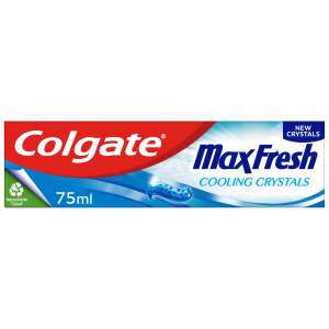 Colgate Max Fresh Toothpaste with Cooling Crystals 75ml - w/Voucher (76p Max S&S) + 10% Off 1st S&S