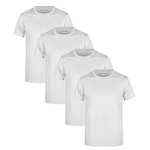 Men's Branded Plain 100% Cotton Reg Fit T-Shirts - Pack of 4 - Sold + Fulfilled by Barkley Trading (Sizes/Prices from £9.99 - £12.99)
