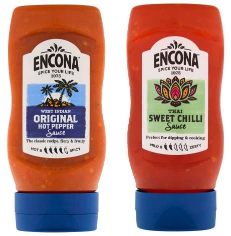 Encona Sauces 285ml (Original Hot Pepper / Thai Sweet Chilli) - Clubcard Price
