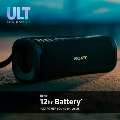 Sony ULT FIELD 1, Wireless Bluetooth Portable Speaker w/ULT POWER SOUND, Ultimate Deep Bass, IP67, 12hr Battery (all colours except orange)