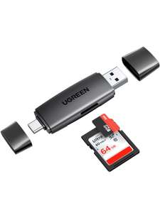 UGREEN SD Card Reader, Supports SD/Micro SD/TF/SDHC/SDXC/MMC/UHS-I - £7.19 Sold by Ugreen Group Ltd. UK and Fulfilled by Amazon