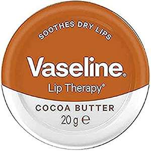 Vaseline Lip Therapy Cocoa Butter / Vaseline Lip Therapy Original Tin, 20g - 89p each (80p with Subscribe & Save) @ Amazon