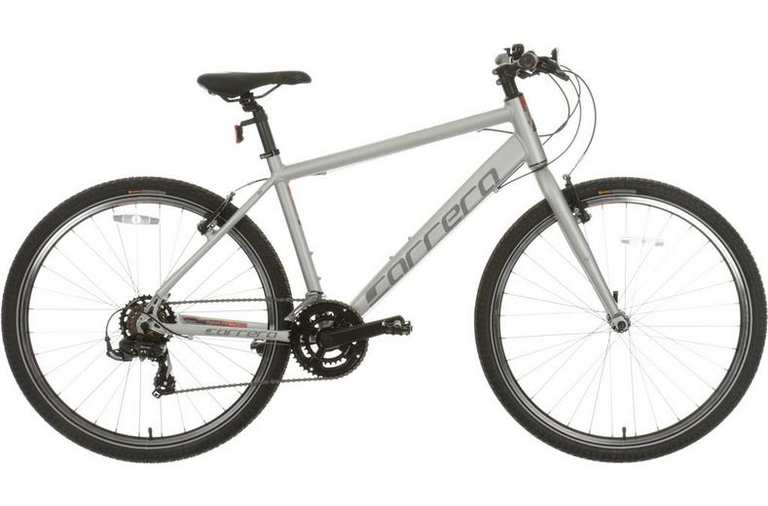Carrera Parva Mens Hybrid Bike - Silver