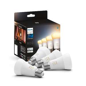 Philips Hue NEW White Ambiance Smart Light Bulb 4 Pack 60W - 800 Lumen [E27 Edison Screw]