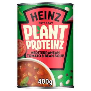 Heinz Plant Protein Mediterranean Tomato & Bean Soup 400G 95p @ Tesco