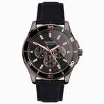 Sekonda Men's Ion Plated Black Leather Strap Watch 30026, with code and free C&C