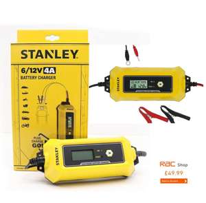 STANLEY Car Battery Charger 12V 6V 4A Fast Automatic Smart Pulse Repair AGM GEL with code by infinity bazar