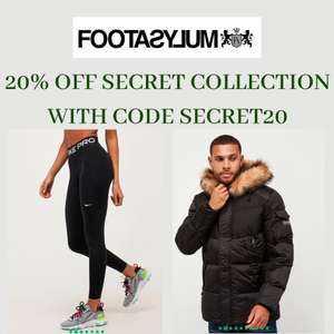 20% Off Selected Products from The Secret Collection With Discount Code - @ Footasylum