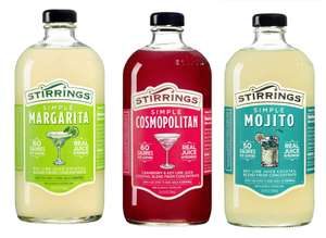 Stirrings Mixers Margarita / Cosmopolitan / Mojito 75cl £2.99 Each @ Instore Home Bargains Derby