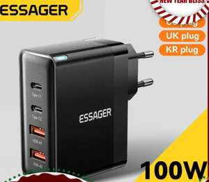 Essager 100W GaN USB Type C Caricabatterie PD QC Quick Charge 4.0 3.0 Type C - Factory Direct Collected Store