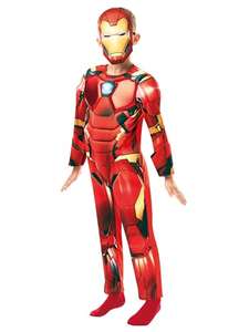 Rubie's Official Marvel Avengers Iron Man Deluxe Childs Costume, Kids Superhero Fancy Dress (7-8 Years/L) , Blyme FBA