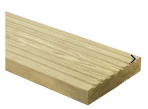 Wickes Premium Natural Pine Deck Board - 28 x 140 x 2400mm. £7 with free click and collect from Wickes (free delivery over £75, £5 if under)