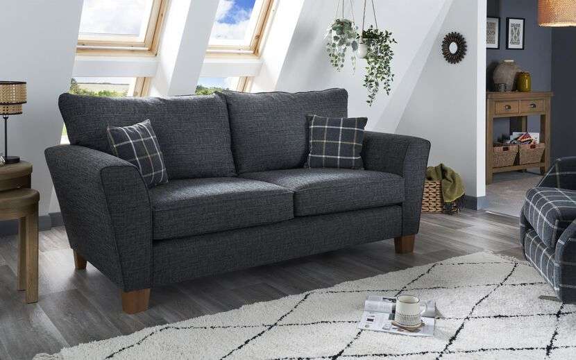 Living Theo Fabric 3 Seater Standard