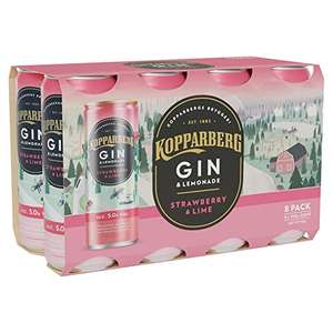 Kopparberg Strawberry & Lime Gin & Lemonade 8 x 250ml Cans (5%ABV)