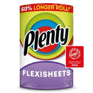 Plenty Flexi Sized Sheets Longer Lasting Kitchen Towel 1 Roll