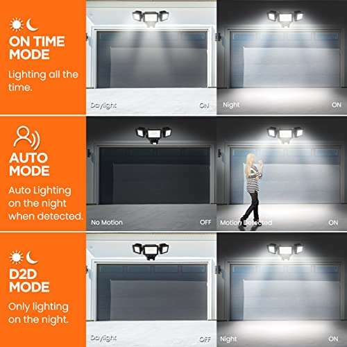 ALUSSO Security Lights Outdoor Motion Sensor remote control, 30W 2400LM 3000K-6500K £22.99 with voucher sold by Alux2019 @ Amazon